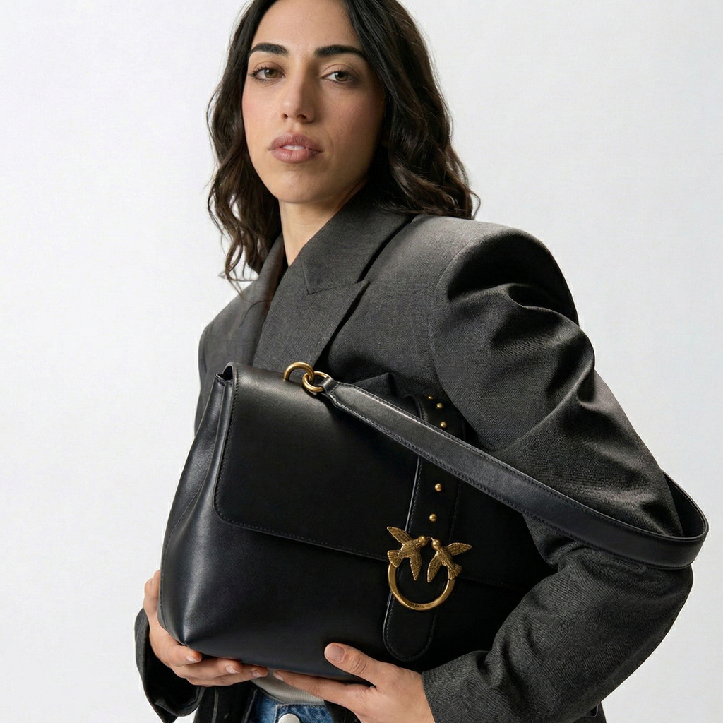 Borsa Pinko Maxi Love Bag Slouchy Nera
