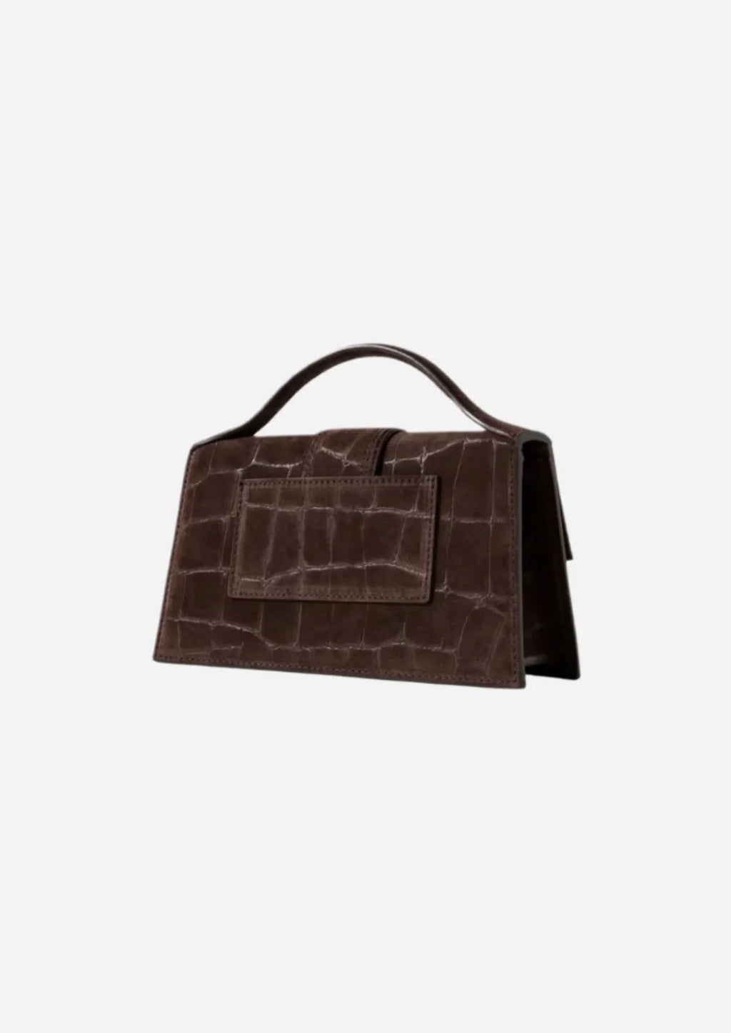 Borsa Jacquemus Grand Bambino Croco/Marrone
